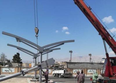 اجرای عملیات احداث سرپناه برای پایانه اتوبوسرانی متروی ایران خودرو