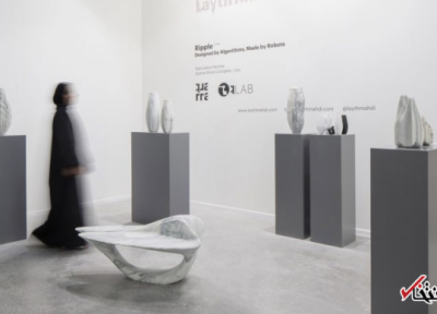 نمایشگاه آثار روبات ها در امارات برگزار گردید ، از گلدانهای مرمر تا طراحی های هنری